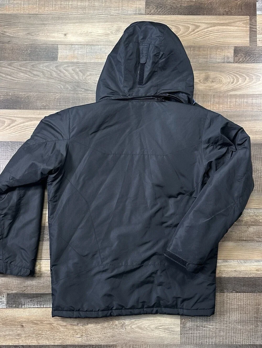 Columbia Men’s M Black Omni-Tech Insulated Winter Coat Detachable Hood Skiing